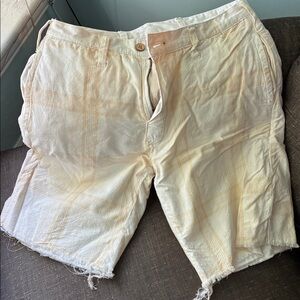 White Plaid Casual Shorts